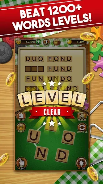 Word Collect - Word Games Fun [MOD: без рекламы и безлимитные подсказки] Screenshot 2