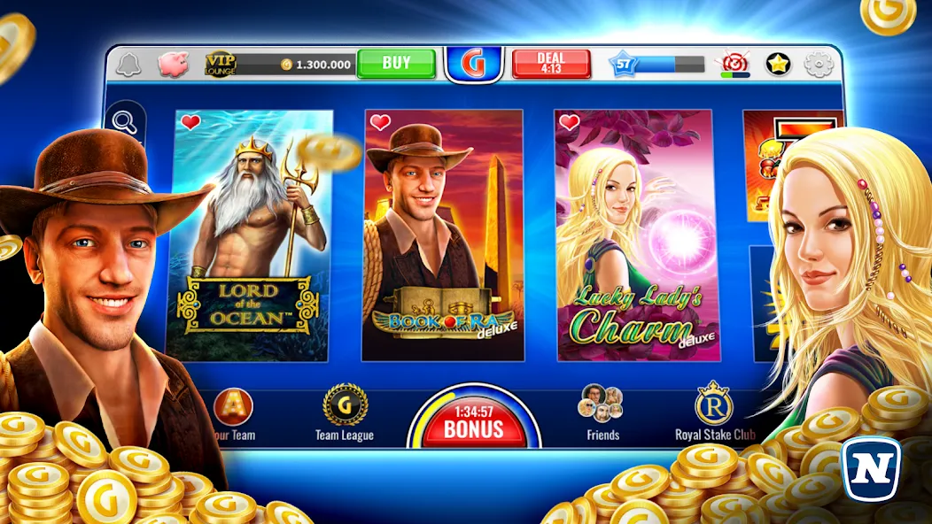 Gaminator Online Casino Slots [MOD: безлимитные монеты и бонусы] Screenshot 1