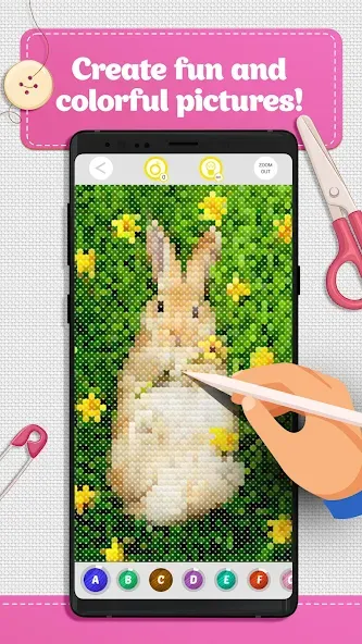 Cross Stitch Coloring Art [MOD: без рекламы и все узоры открыты] Screenshot 3