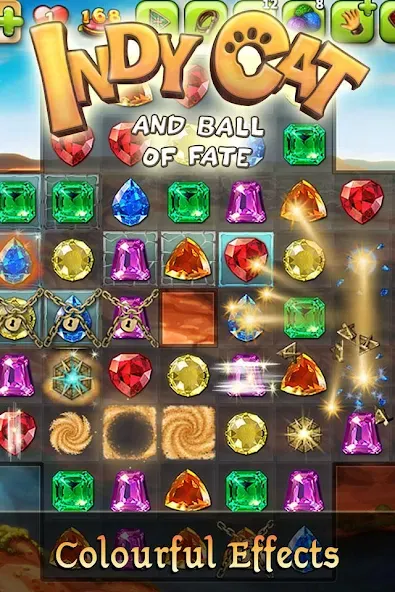 Indy Cat: Match 3 Adventure [MOD: безлимитные жизни и усиленные бустеры] Screenshot 2