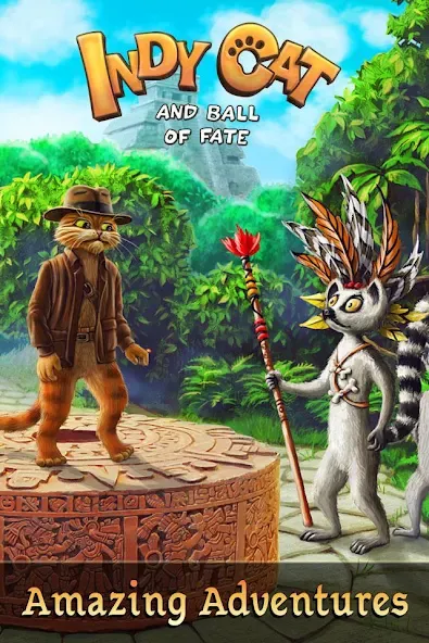 Indy Cat: Match 3 Adventure [MOD: безлимитные жизни и усиленные бустеры] Screenshot 3