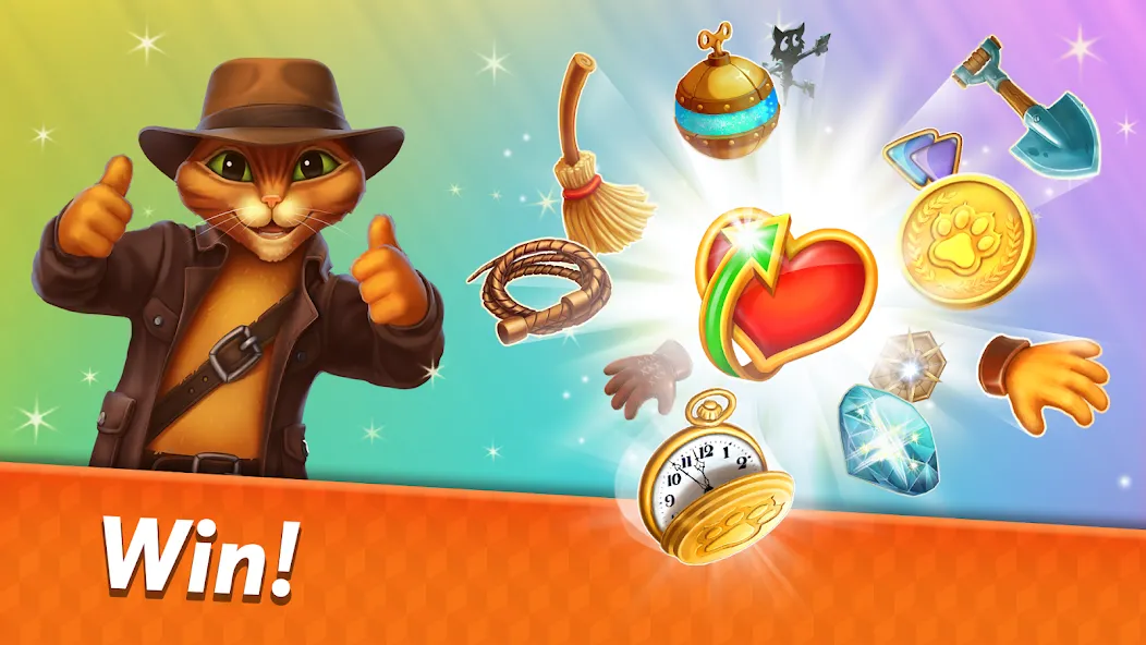 Indy Cat 2: Match 3 game [MOD: безлимитные монеты и жизни] Screenshot 4