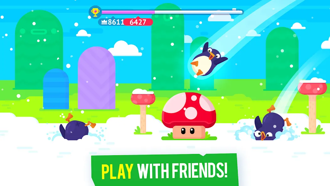 Bouncemasters: Penguin Games [MOD: безлимитные монеты и усиленный прыжок] Screenshot 3