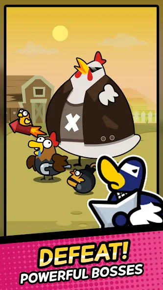Duck vs Chicken : Idle Defense [MOD: безлимитные деньги и усиленная защита] Screenshot 4