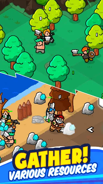 Rumble Heroes - Adventure RPG [MOD: безлимитные деньги и усиленные герои] Screenshot 2