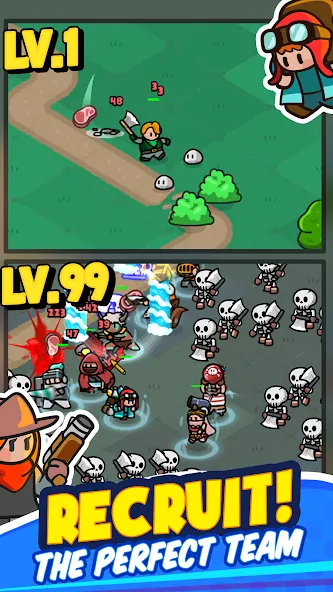 Rumble Heroes - Adventure RPG [MOD: безлимитные деньги и усиленные герои] Screenshot 4