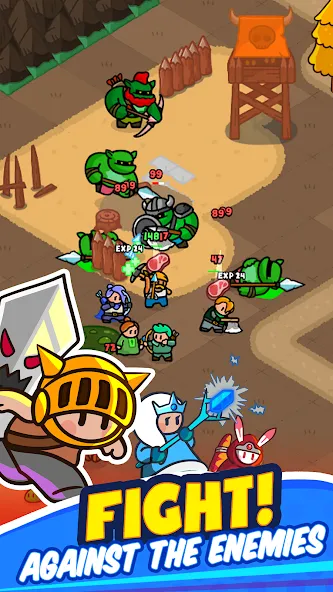 Rumble Heroes - Adventure RPG [MOD: безлимитные деньги и усиленные герои] Screenshot 5
