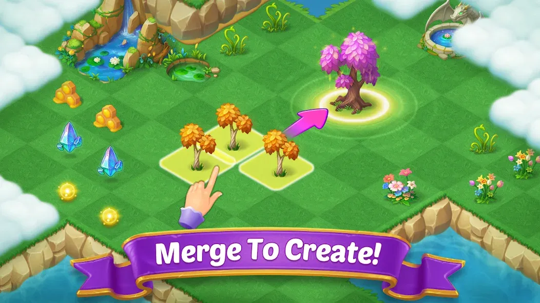 Merge Castle: Match 3 Puzzle [MOD: безлимитные монеты и открытые уровни] Screenshot 1