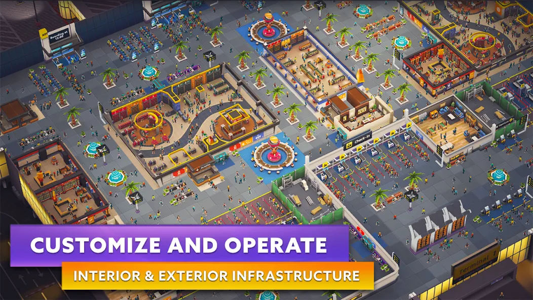 Airport Simulator: Tycoon Inc. [MOD: безлимитные деньги и все самолёты] Screenshot 4