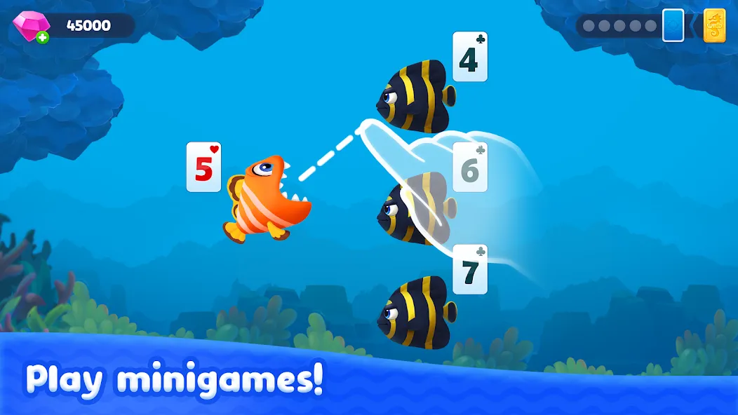Fishdom Solitaire [MOD: безлимитные монеты и жизни] Screenshot 1