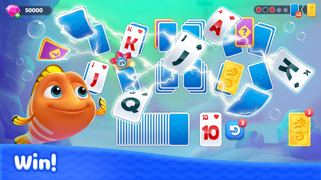 Fishdom Solitaire [MOD: безлимитные монеты и жизни] Screenshot 3