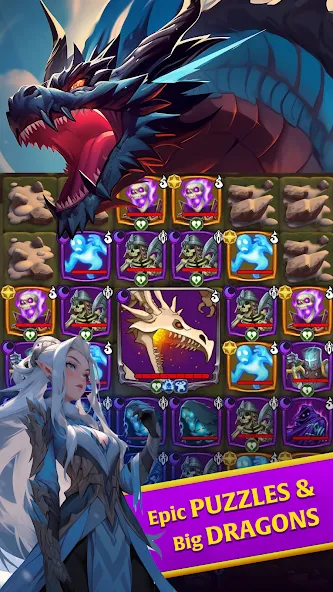 Friends &amp; Dragons - Puzzle RPG [MOD: безлимитные ресурсы и энергия] Screenshot 2