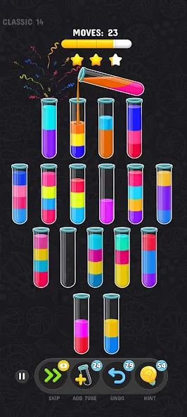 Color Water Sort Puzzle Games [MOD: без рекламы и все уровни открыты] Screenshot 4