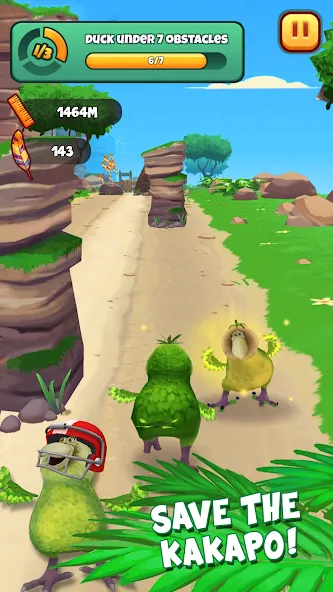 Kakapo Run: Animal Rescue Game [MOD: безлимитные монеты и жизни] Screenshot 3