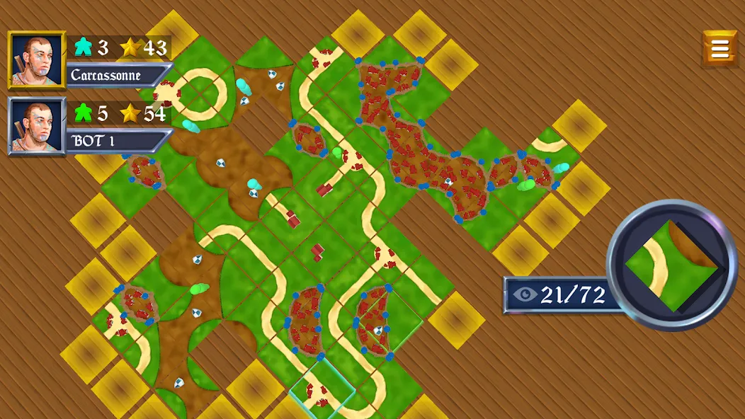 War of Carcassonne board Games [MOD: безлимитные ресурсы и открытые уровни] Screenshot 1