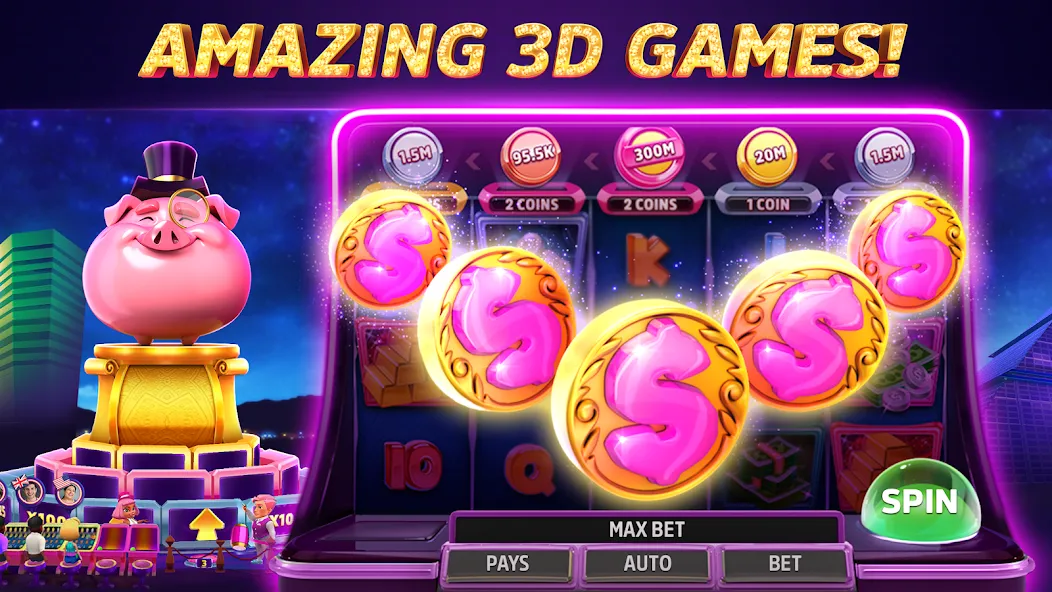 POP! Slots™ Vegas Casino Games [MOD: безлимитные монеты и бонусы] Screenshot 4