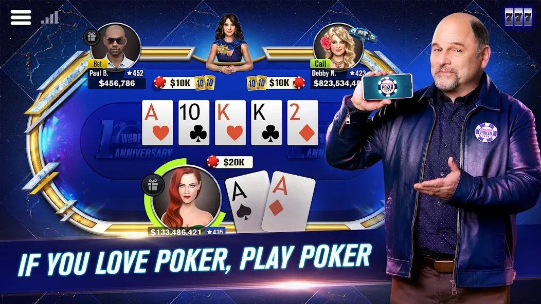 WSOP Poker: Texas Holdem Game [MOD: безлимитные фишки и открыты все столы] Screenshot 1