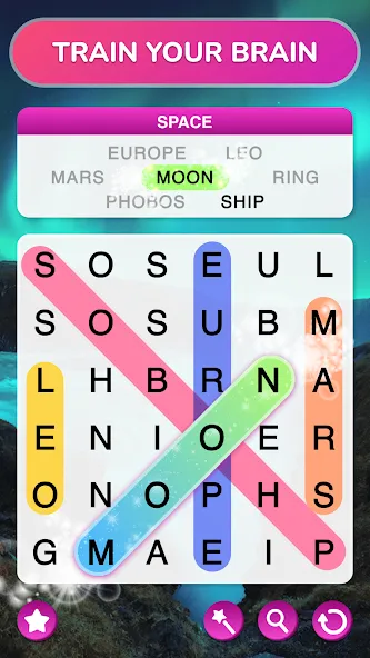 Word Search - Word Puzzle Game [MOD: безлимитные подсказки и ходы] Screenshot 2