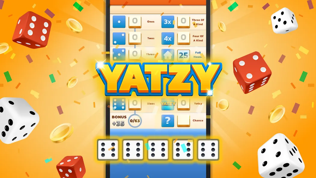 Yatzy - Fun Classic Dice Game [MOD: безлимитные броски и открыты бонусы] Screenshot 1