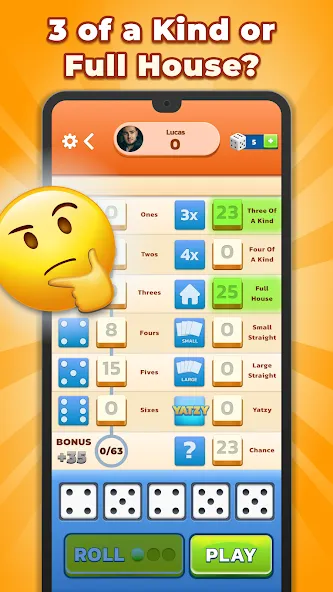 Yatzy - Fun Classic Dice Game [MOD: безлимитные броски и открыты бонусы] Screenshot 4