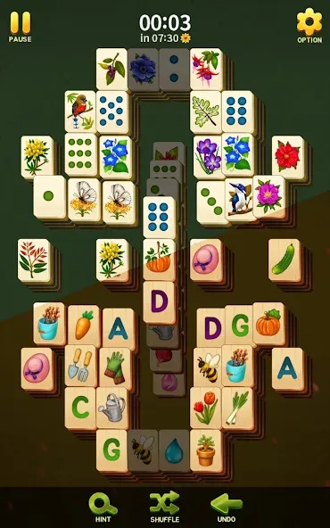 Mahjong Blossom Solitaire [MOD: без рекламы и бесконечные подсказки] Screenshot 2