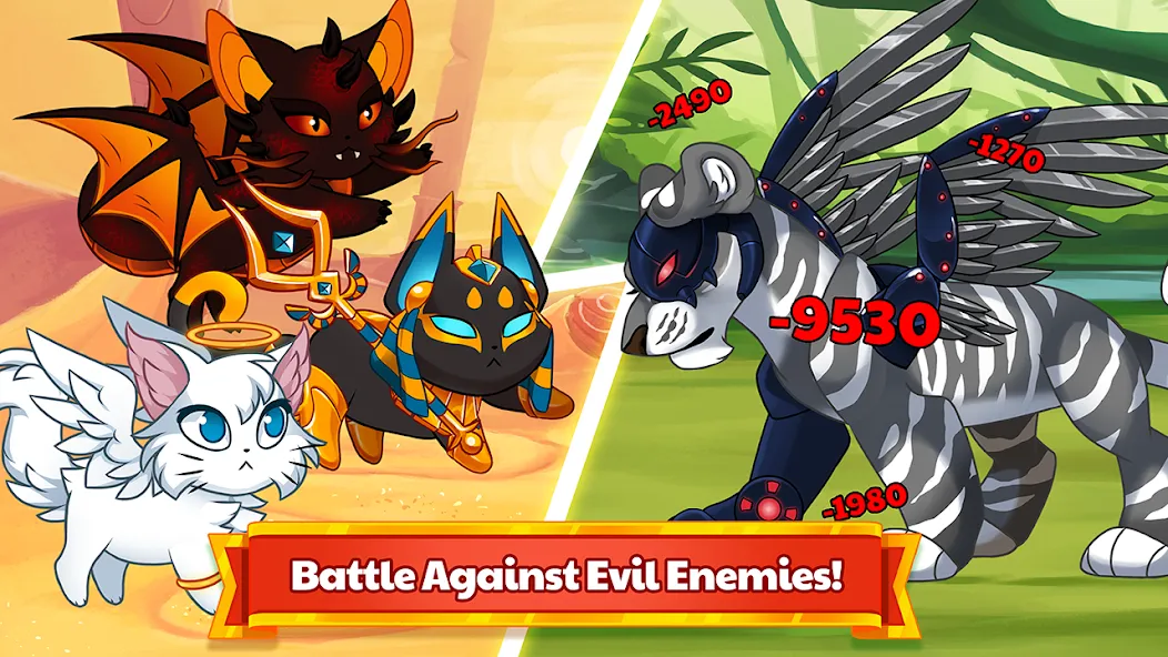 Castle Cats - Idle Hero RPG [MOD: безлимитные деньги и энергия] Screenshot 5