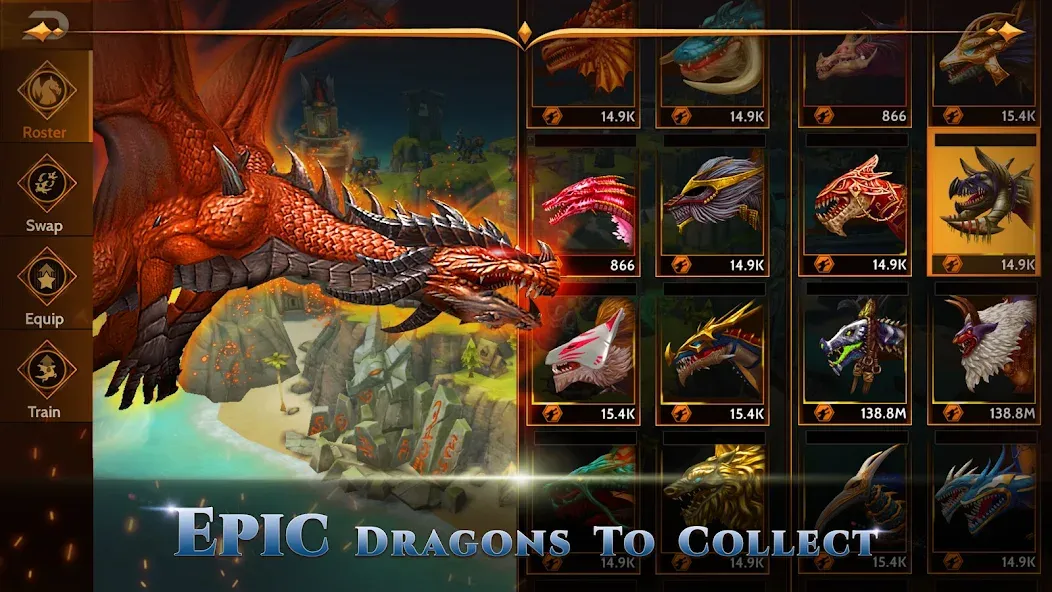 War Dragons [MOD: безлимитные ресурсы и мощные драконы] Screenshot 4