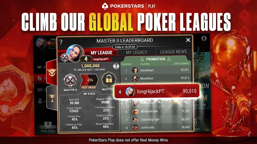 PokerStars Play: Texas Hold'em [MOD: безлимитные фишки и открытые столы] Screenshot 2