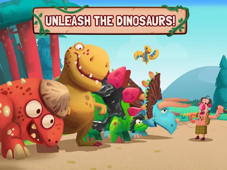Dino Bash: Dinosaur Battle [MOD: безлимитные ресурсы и усиленные динозавры] Screenshot 2