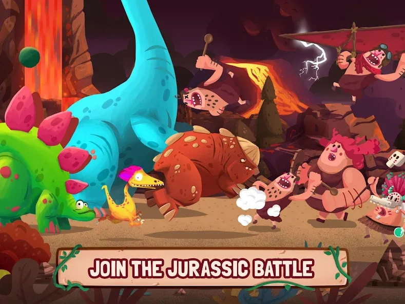 Dino Bash: Dinosaur Battle [MOD: безлимитные ресурсы и усиленные динозавры] Screenshot 5