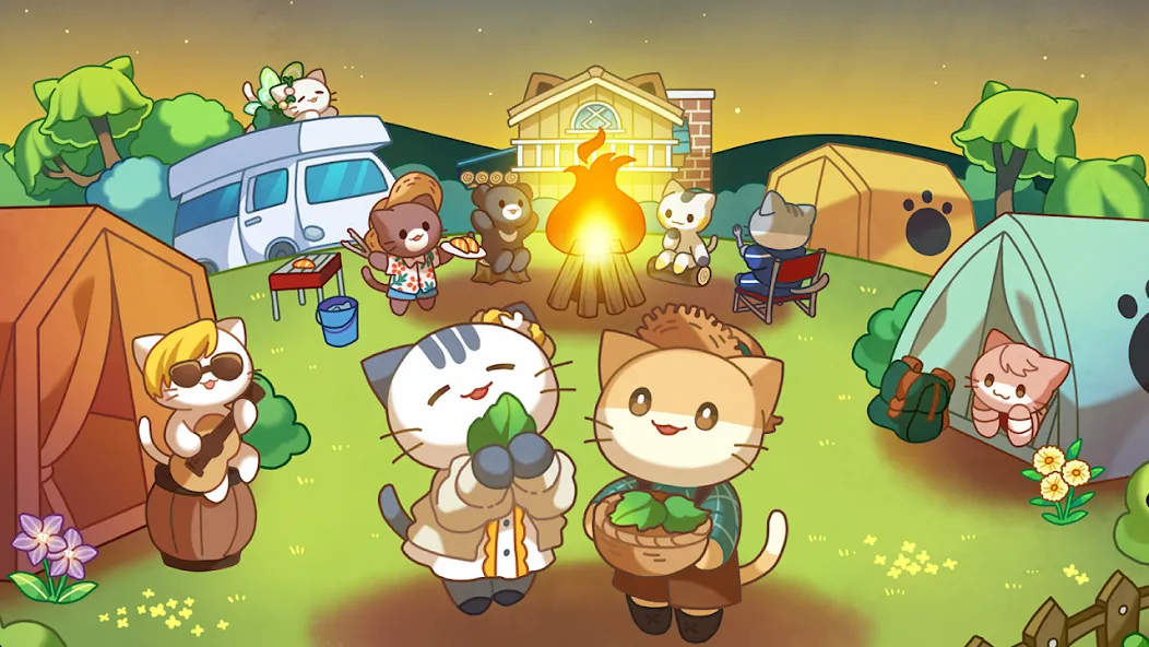 Cat Forest - Healing Camp [MOD: безлимитные ресурсы и быстрый прогресс] Screenshot 1
