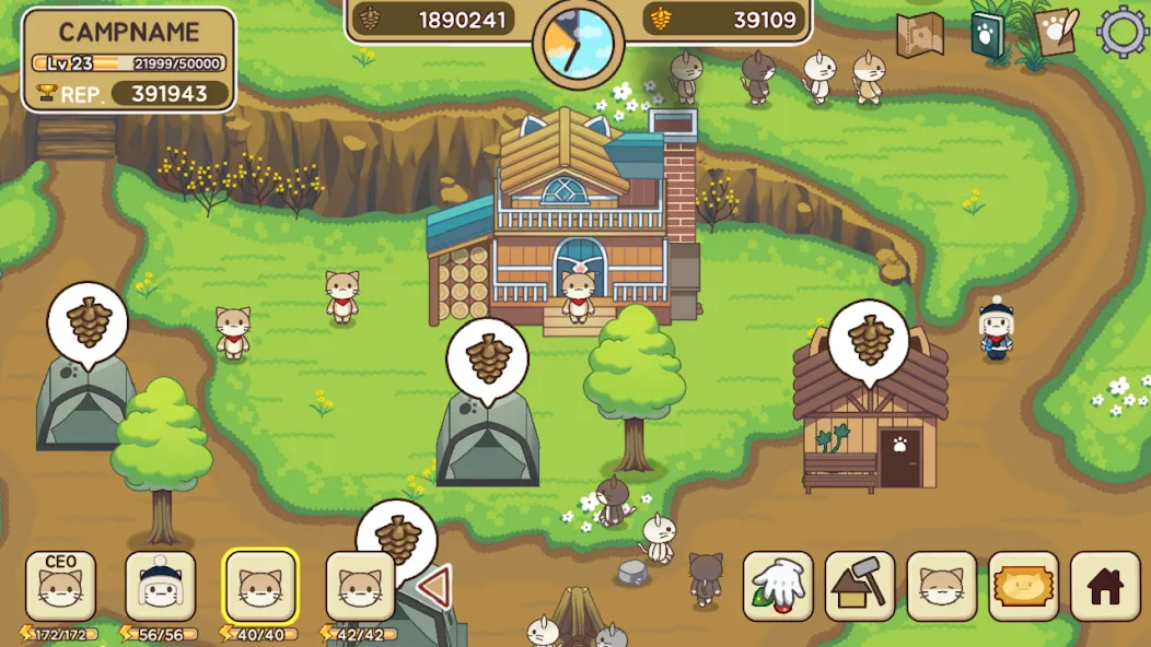 Cat Forest - Healing Camp [MOD: безлимитные ресурсы и быстрый прогресс] Screenshot 2