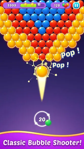 Bubble Shooter Gem Puzzle Pop [MOD: без рекламы и много монет] Screenshot 1