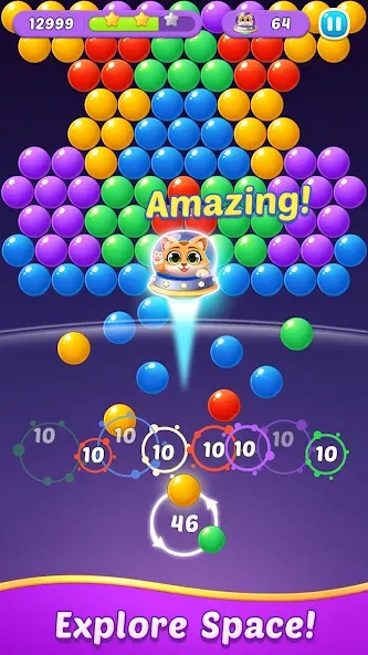 Bubble Shooter Gem Puzzle Pop [MOD: без рекламы и много монет] Screenshot 4