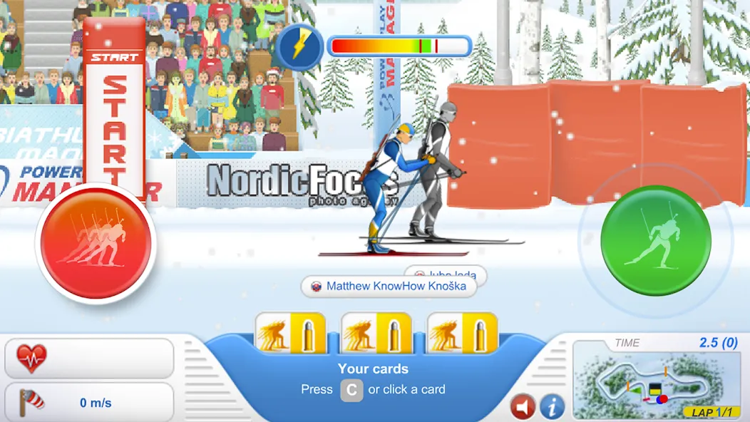 Biathlon Mania [MOD: безлимитные деньги и энергия] Screenshot 1