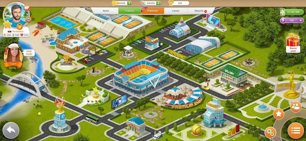 Tennis Mania Mobile [MOD: безлимитные монеты и все ракетки] Screenshot 3