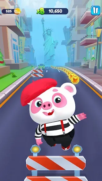 Piggy Panda Run: Fun Game [MOD: безлимитные монеты и все скины] Screenshot 2