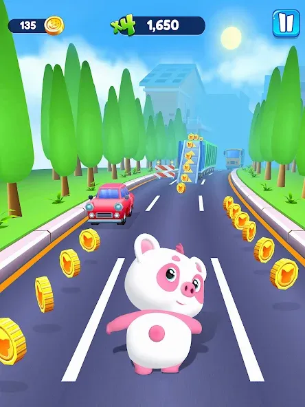 Piggy Panda Run: Fun Game [MOD: безлимитные монеты и все скины] Screenshot 5