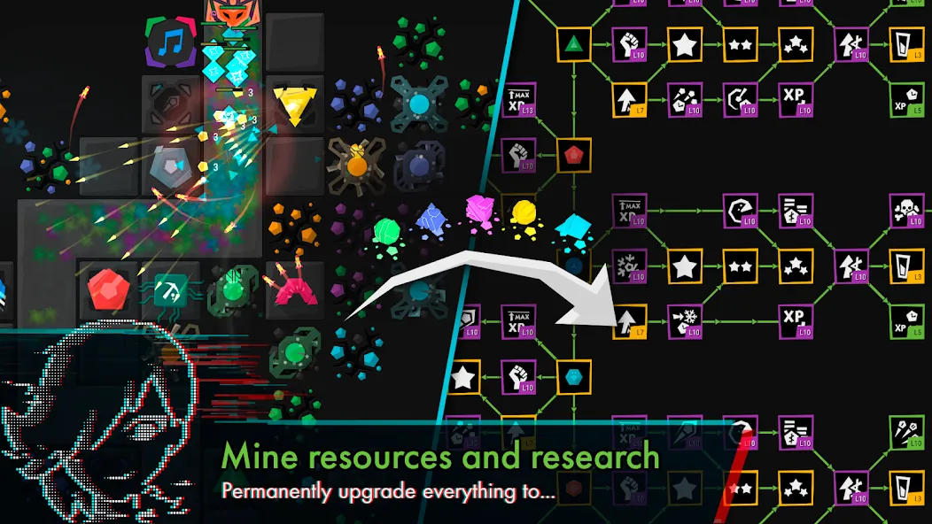 Infinitode 2 - Tower Defense [MOD: безлимитные ресурсы и открыты все уровни] Screenshot 2