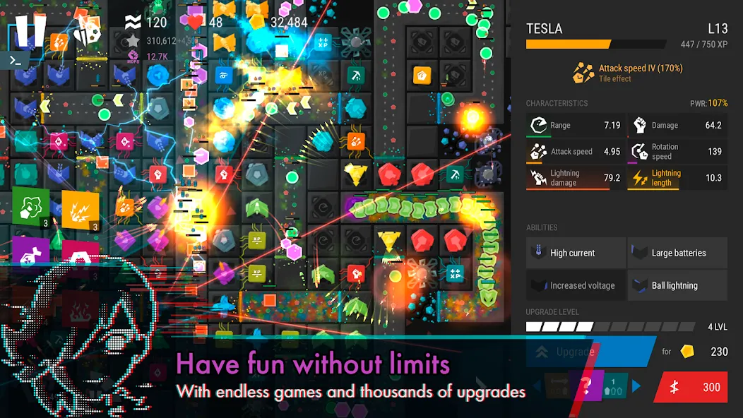 Infinitode 2 - Tower Defense [MOD: безлимитные ресурсы и открыты все уровни] Screenshot 5