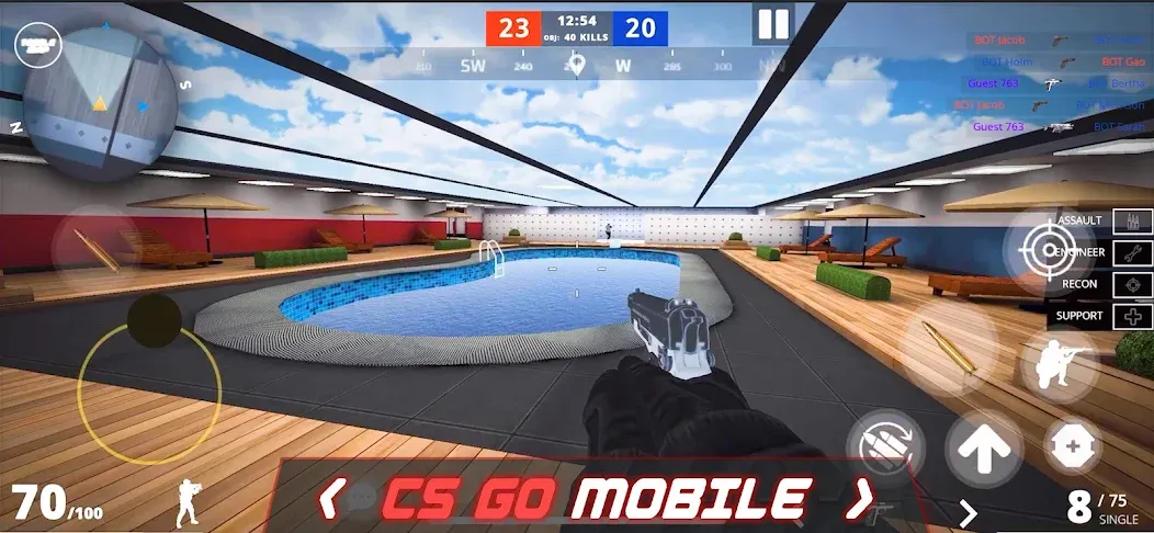Epic Battle CS:FPS Mobile Game [MOD: безлимитные патроны и оружие] Screenshot 1