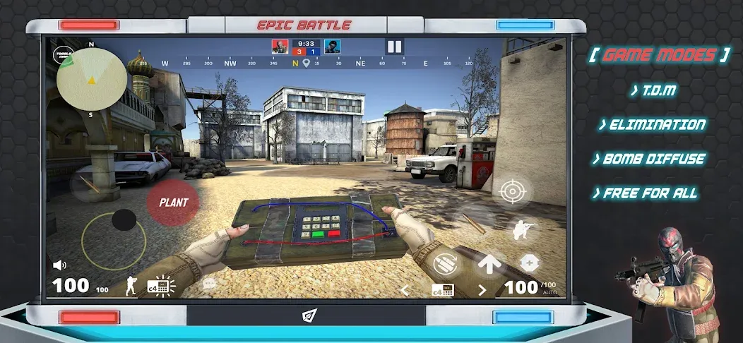 Epic Battle CS:FPS Mobile Game [MOD: безлимитные патроны и оружие] Screenshot 3