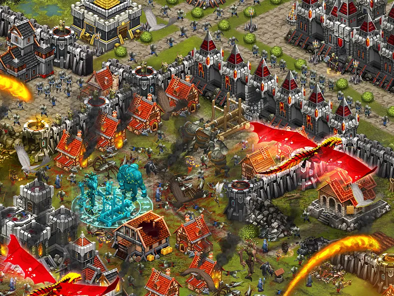 Throne Rush [MOD: безлимитные ресурсы и мощная армия] Screenshot 5