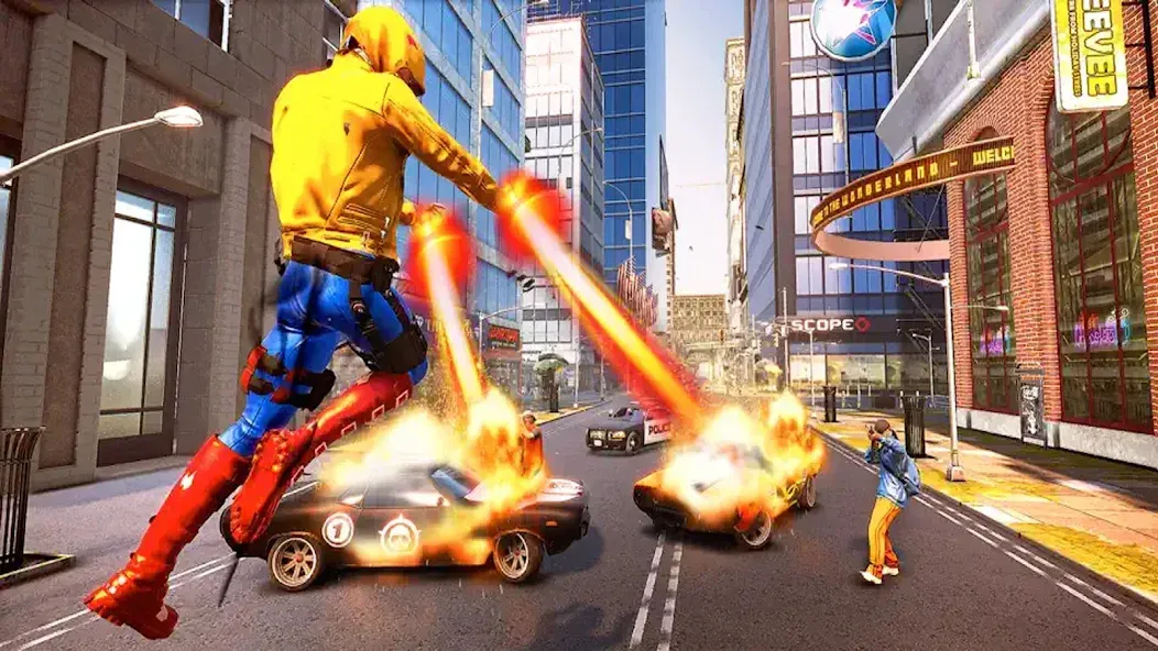 Incredible Flying SuperHero 3D [MOD: много денег и открытые уровни] Screenshot 3