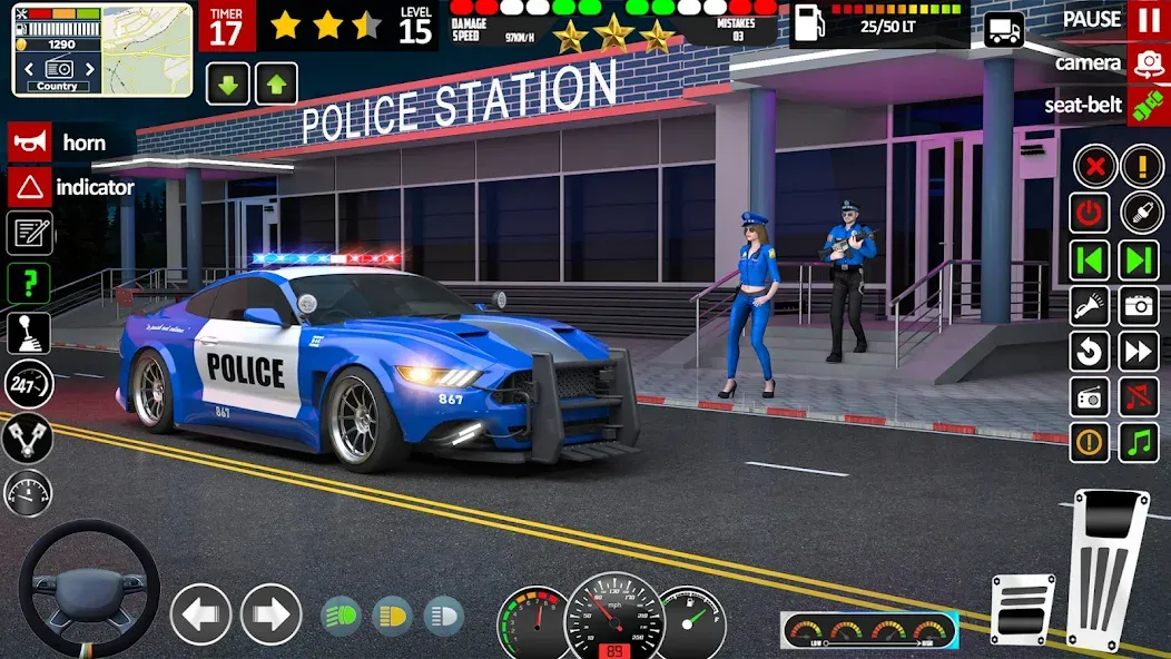 City Police Car Driving Games [MOD: безлимитные деньги и все машины] Screenshot 1