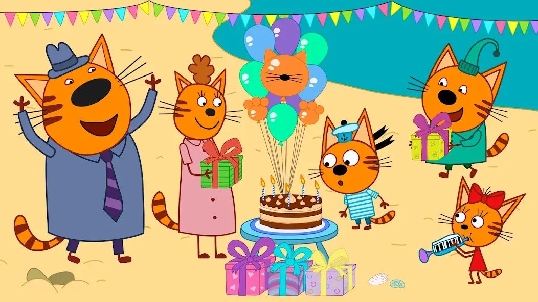 Kid-E-Cats: Kids birthday [MOD: открыты все праздничные уровни] Screenshot 5