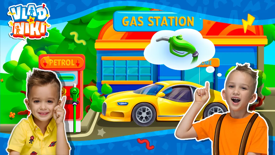 Vlad and Niki: Car Service [MOD: безлимитные деньги и все машины открыты] Screenshot 3