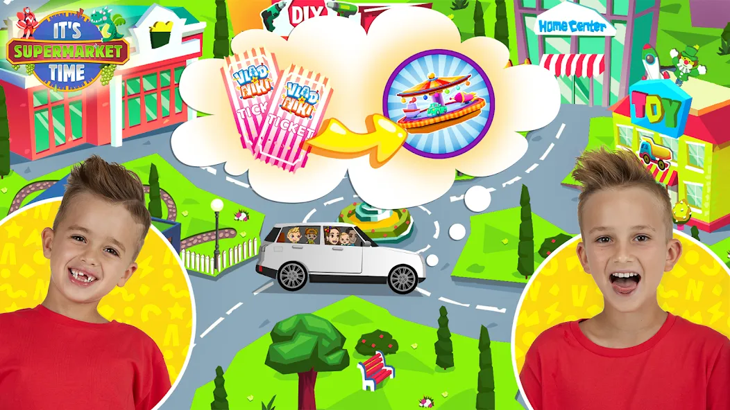 Vlad &amp; Niki Supermarket game [MOD: безлимитные деньги и все товары открыты] Screenshot 1
