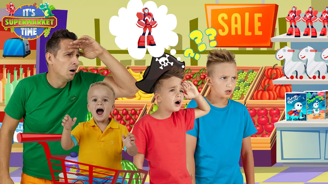 Vlad &amp; Niki Supermarket game [MOD: безлимитные деньги и все товары открыты] Screenshot 3