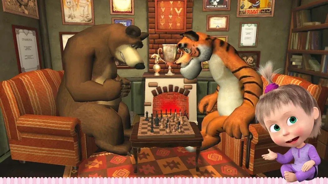 Masha and the Bear: Good Night [MOD: открыты все сказки и персонажи] Screenshot 5